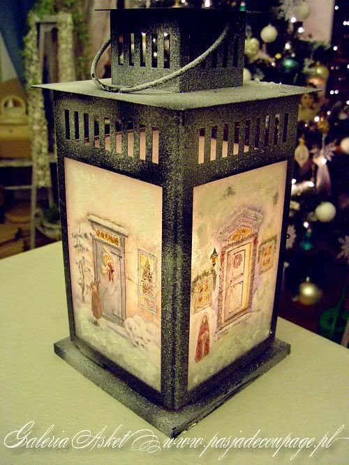 świąteczny lampion latarnia